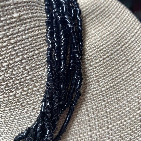 Unbranded Black Seed Bead Multi Strand Necklace - Picture 3 of 6